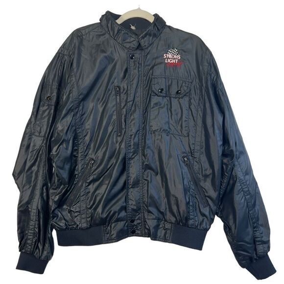 Rare 1998 STROH'S LIGHT NASCAR Mark Martin embroidered Jacket XL - Picture 4 of 16